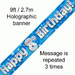 Foil Banner 8th Birthday Blue