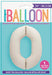 34" Nude Number 0 Foil Balloon