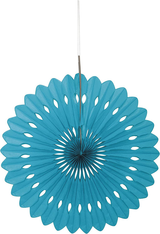 Teal Paper Fan Decoration