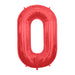 34'' Super Shape Foil Letter O - Red