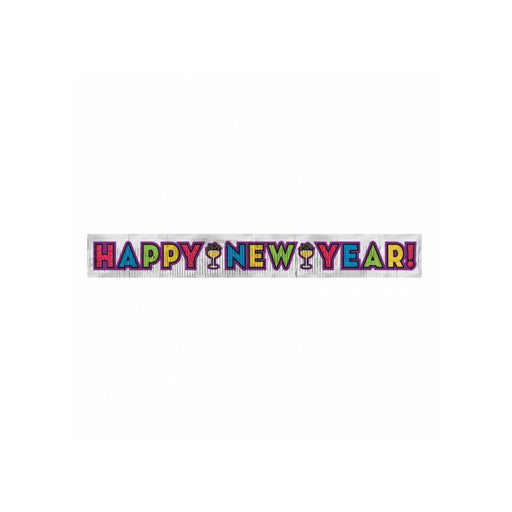 Happy New Year Giant Glitter Fringe Banner 10ft