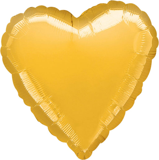 18 Inch Heart Gold Plain Foil (Flat)