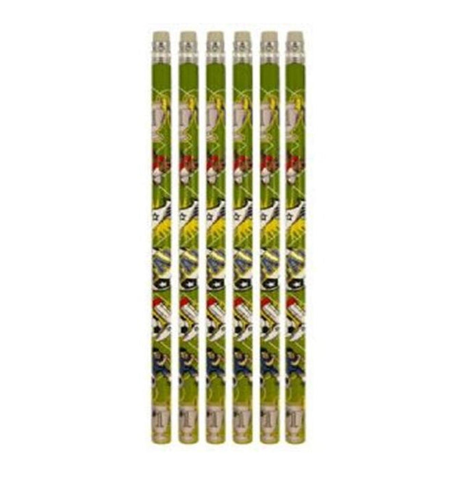 Football / Soccer Pencil with Rubber 6pk