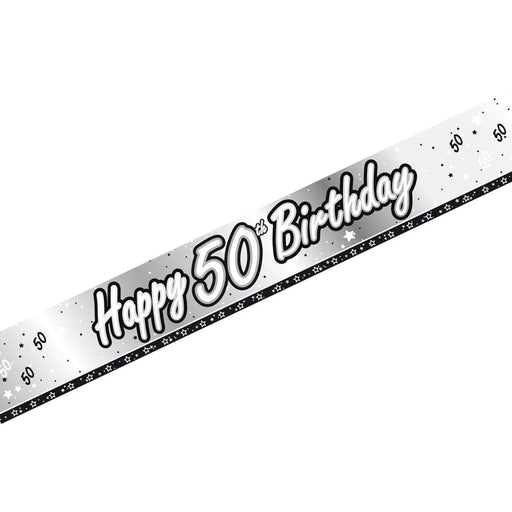 Happy 50th Birthday Foil Banner 2.74m