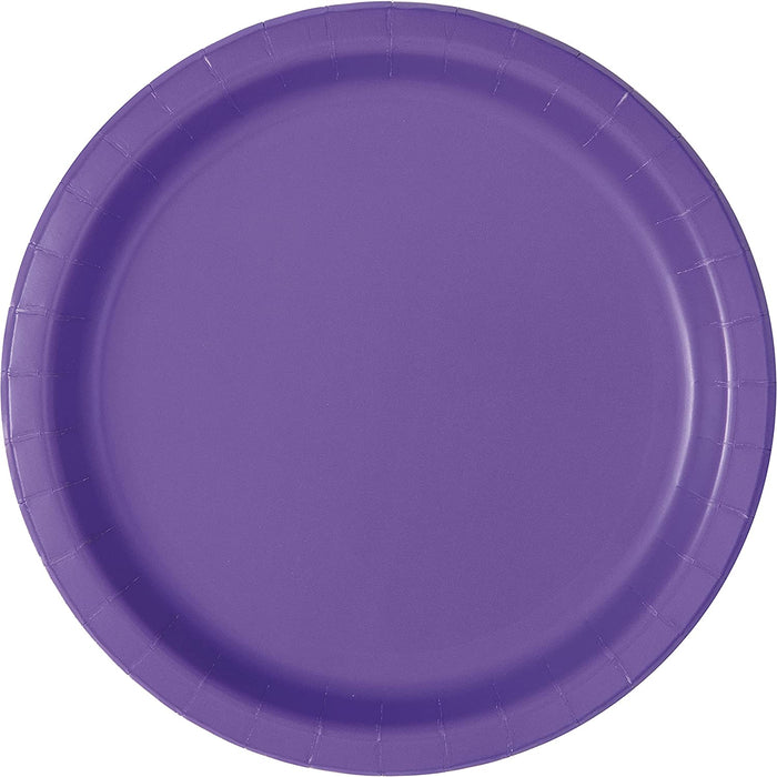 Neon Purple Plates 22cm 8pk