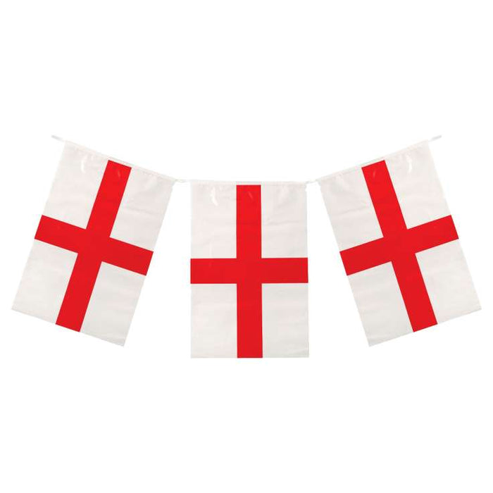 St George England Flag Bunting - 20 Flags/10m 