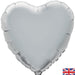 18'' Packaged Heart Silver Foil Balloon