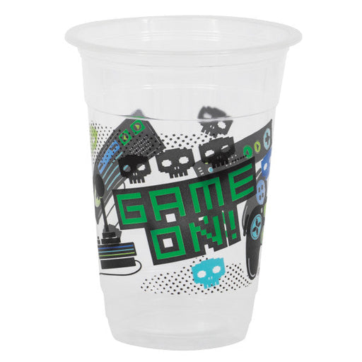 Gamer Birthday 16oz Plastic Stadium  Party Cups (8pk)