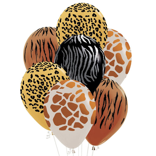 Sempertex Latex Balloons 12'' Fashion & Metallic Assorted Animal Print Mix 25pk