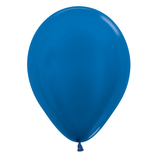 Sempertex Latex Balloons 5 Inch (100pk) Metallic Blue Balloons