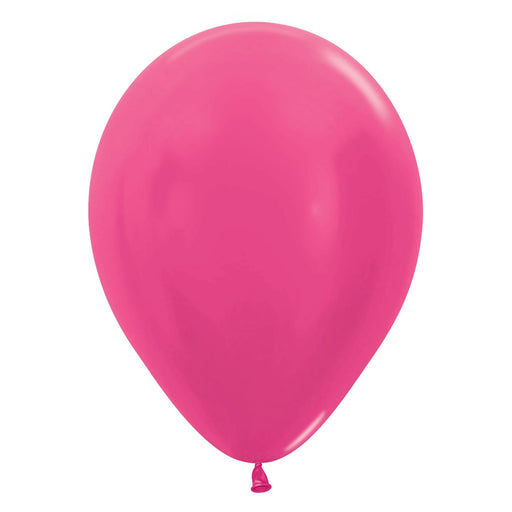 Sempertex Latex Balloons 5 Inch (100pk) Metallic Fuchsia Balloons