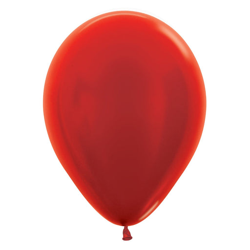 Sempertex Latex Balloons 5 Inch (100pk) Metallic Red Balloons