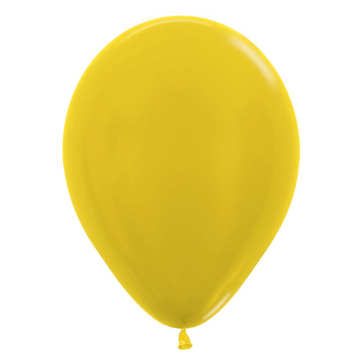 Sempertex Latex Balloons 5 Inch (100pk) Metallic Yellow