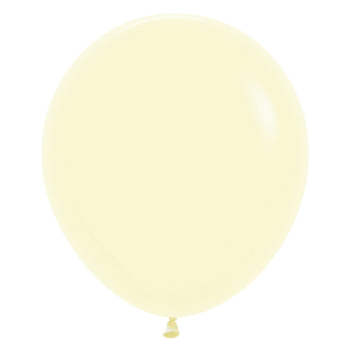Sempertex Latex Balloons 18 Inch (25pk) Pastel Matte Yellow Balloons