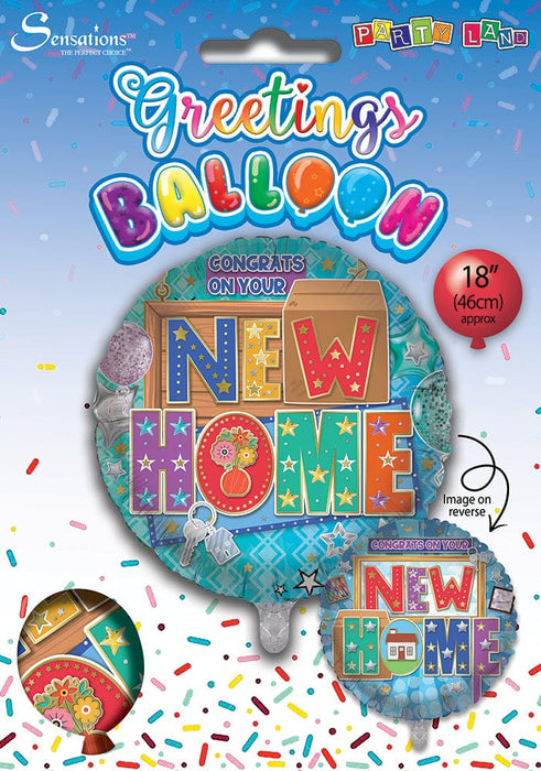 Sensations Balloons Foil Balloon New Home Congrats 18 Inch Foil Balloon