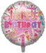 Sensations Foil Balloon Jumbo Girly Happy Birthday Design Balloon 31"
