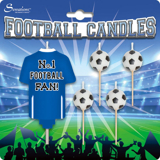 Sensations Candle No1 Football Fan Candle set - Light Blue