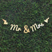 Gold Glitter Mr & Mrs Banner