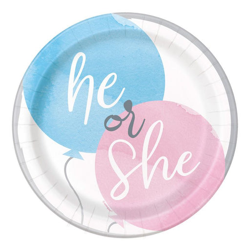 Gender Reveal Dessert Plates 8pk