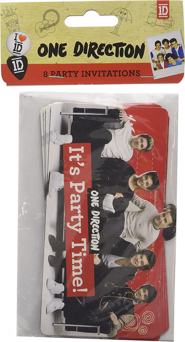 One Direction Invitations 8pk