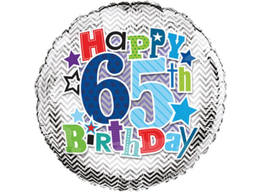 Simon Elvin 18'' Happy 65th Birthday Foil