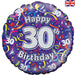 18'' Foil Happy 30th Birthday Streamers