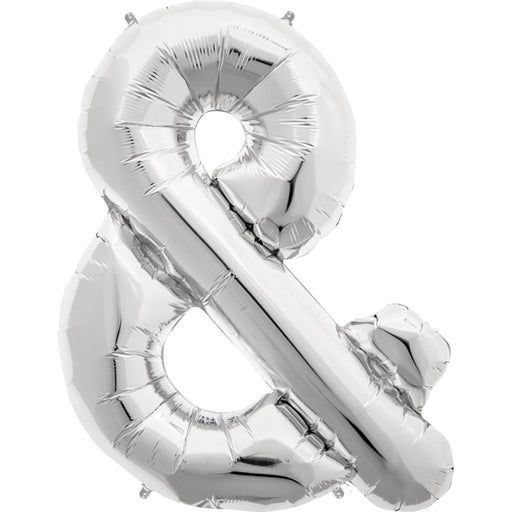 16'' Foil Letter & Ampersand - Silver Packaged Air Fill