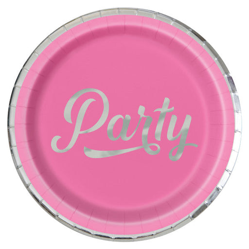Silver & Bright "Party" Round 9" Dinner Plates
