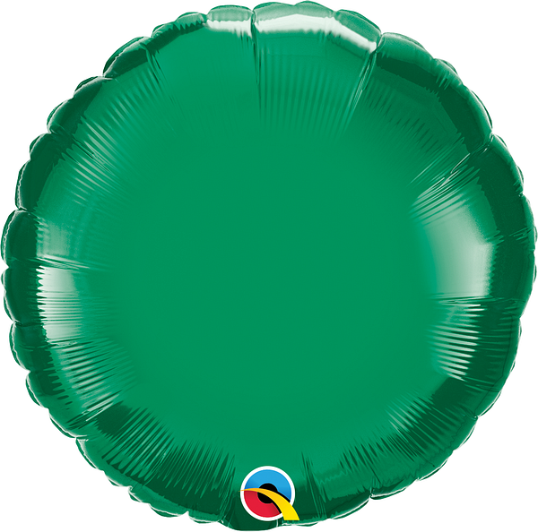 18 Inch Round Emerald Green Plain Foil (Flat)