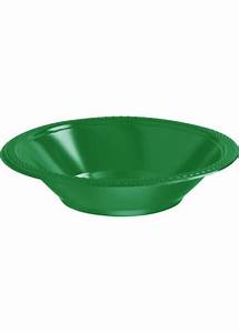 FOREST GREEN PLASTIC BOWL 355ML 20PK