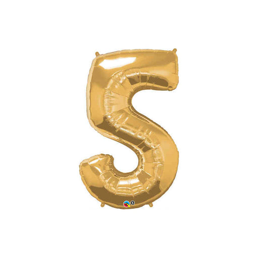 34'' Shape Foil Number 5 - Gold (Qualatex)