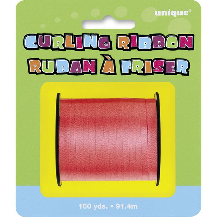 Red Balloon Curling Ribbon 91.4m (100yds)