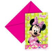 MINNIE BOW TIQUE INVITATIONS 6PK