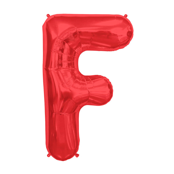 34'' Super Shape Foil Letter F - Red