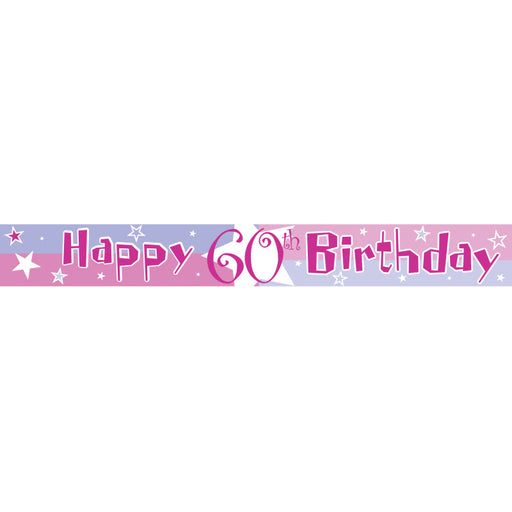 Banner 4Yd Pink Party 60