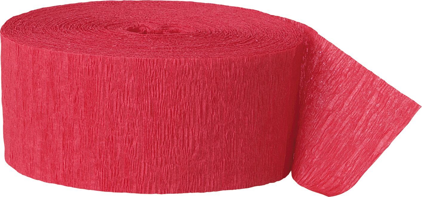 Red Crepe Paper Stemer 45mm x 10mtr (5pk)