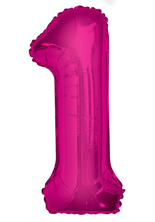 Giant Pink Foil Number '1' Balloon