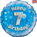 18'' Foil Happy 7th Birthday Blue