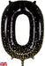 34" Number 0 Sparkling Fizz Holographic Black and Gold