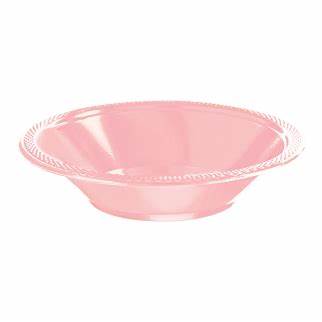 Baby Pink Plastic Bowl 255Ml 20pk