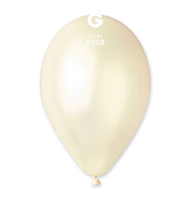 Metallic Ivory Balloons #058