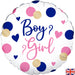 Pink and Navy Gender Reveal 18 Inch Foil Balloon