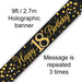 18th Birthday Black & Gold Fizz 9ft Banner