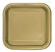 Gold Square Paper Party Side Plates 16pk