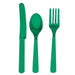 Festtive Green Cutlery Assortment Pk24