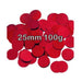 Metallic Red Round Confetti 25Mm X 100G