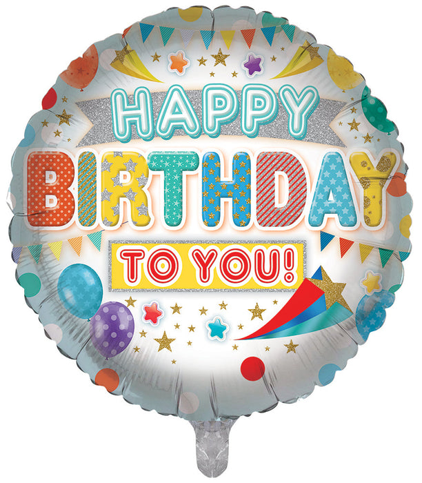 Happy Birthday 18 Inch Foil Balloon