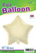 19'' Packaged Star Ivory Foil Balloon