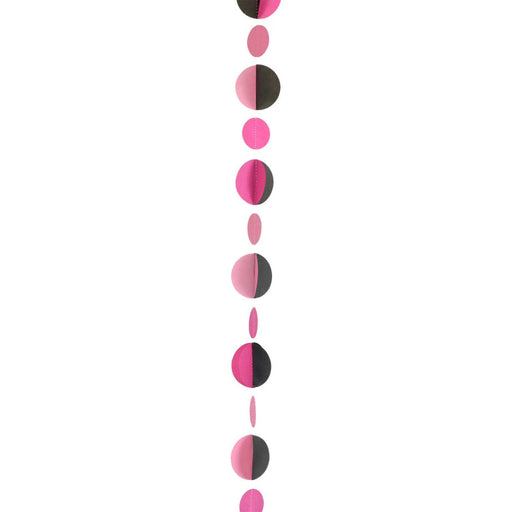 Pink & Black Circles Balloon Tail 1.2M