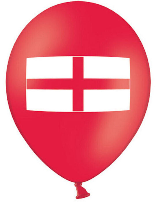 England Flag Latex Balloons 50ct - Red